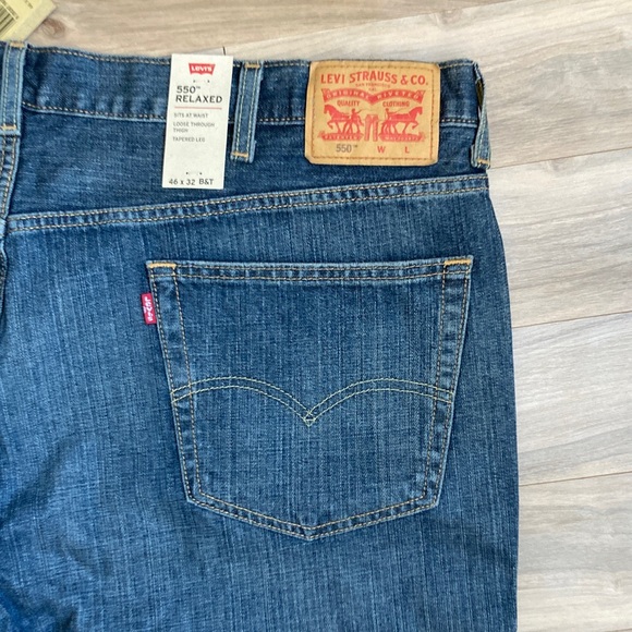 Levi’s 550 relaxed jean loose through thigh tapered leg cotton 46 X 32 - Picture 9 of 17